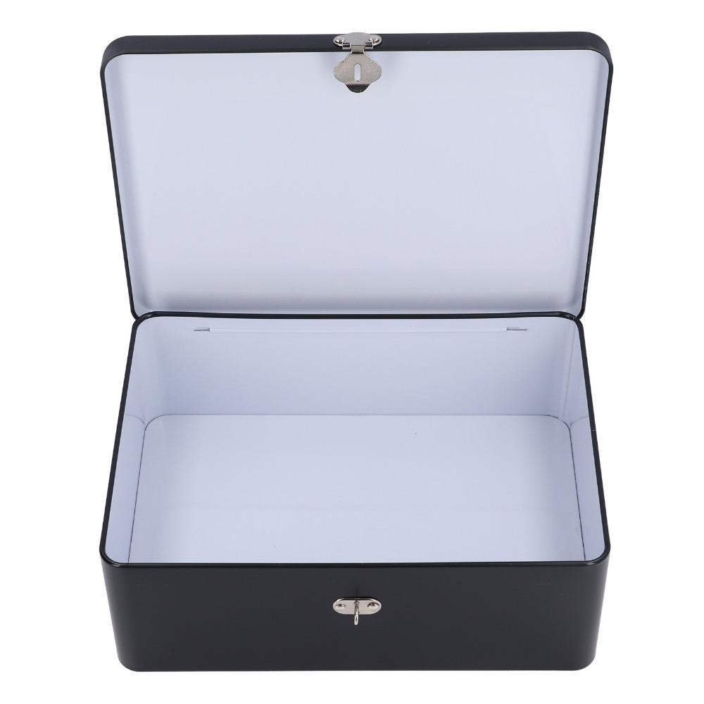 4pcs With Lid Tinplate Storage Box Padlock Jewelry Box With Lock Desktop Storage