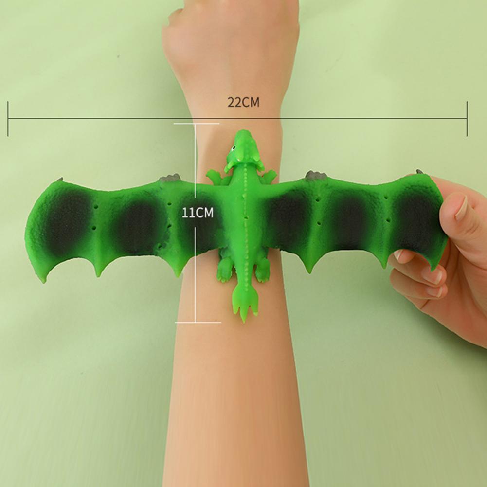 Cartoon Slap Bracelets Colorful Flying Dragon Pat Ring Novelty Fun Soft Silicone Slap Band Wristband Toys Gifts For Kids