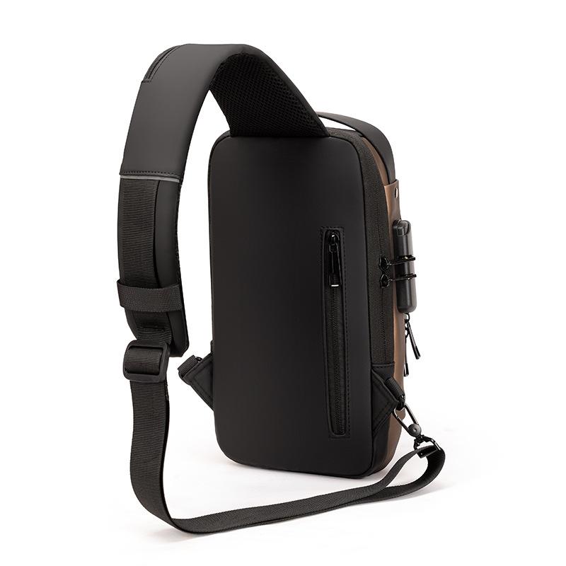 Men's Chest Bag Simple Trendy Multi-purpose Backpack Sports and Casual Lightweight Splash-proof Crossbody Bag