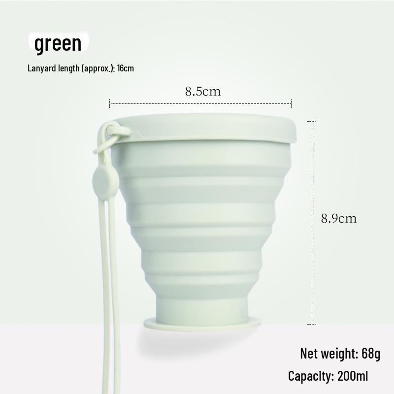 Portable Collapsible Silicone Travel Cup for Camping and Toothbrushing