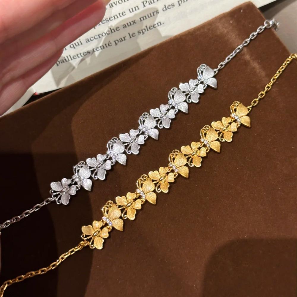 Italian Handmade Butterfly Bracelet Stretchable Luxury Diamond Rhinestone Fairy Wrist Jewelry for Women