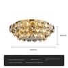 Living room lamp crystal ceiling lamp simple and generous home  bedroom lamp three-color dimming