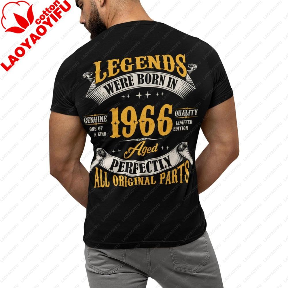 Birthday Shirt for Men Legends Were Born In 1986 or 1966 Tshirt 40 Years Old and 60 Years Old Mens Vintage Tee Backprint Tshirt