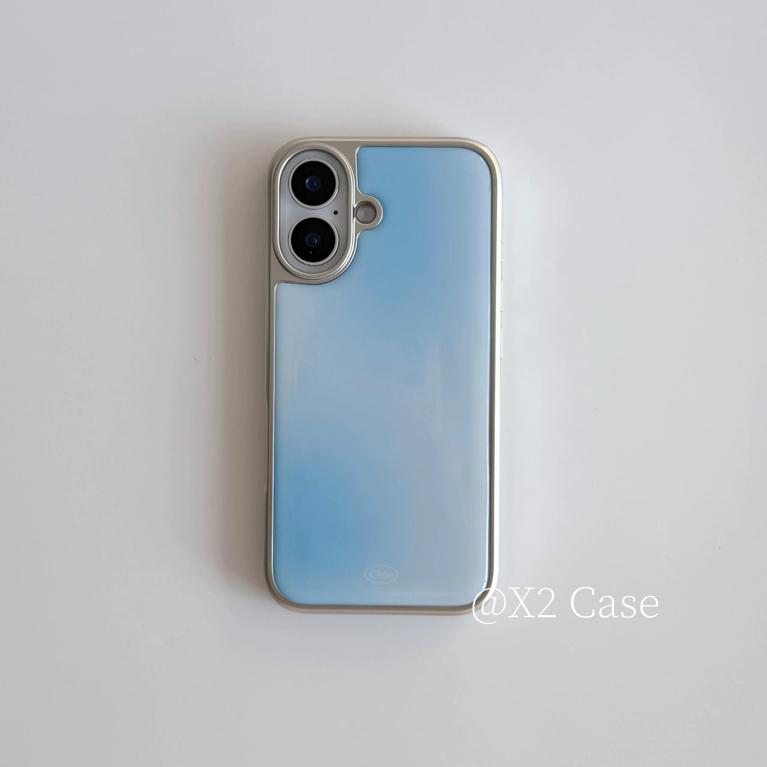 

Стильный чехол для телефона Ins Градиентный Сине-Белый для iPhone 17 16e 16 15 14 13 12 11 Pro Max Air Plus Роскошный Прозрачный Мягкий Задний Чехол iPhone 16 Plus