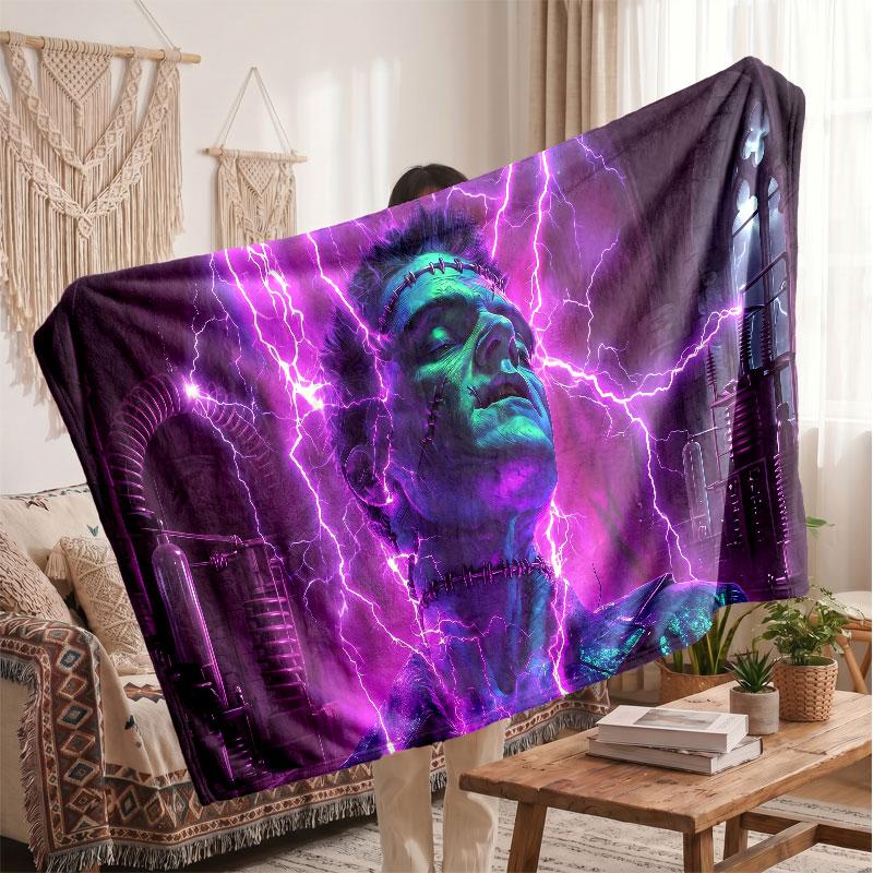 Warm Flannel BlanketFrankenstein's Monster Soft Cozy Throw Blanket for Bedroom Couch