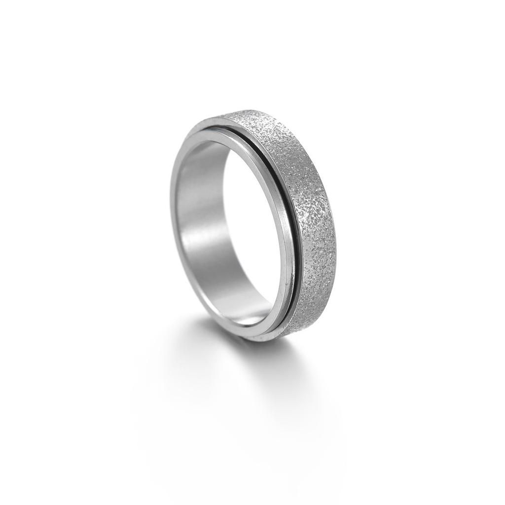 Vintage Anxiety Relief Spinner Ring for Women Stainless Steel Rings Rotate Freely Men Antistress Accessories Jewelry Party Gifts