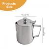 Thick and Comfortable Handle Stainless Steel Milk Frothing Pitcher with Lid