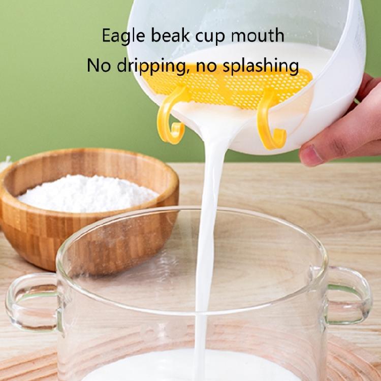 Measuring Cup Baked Egg Beating Bowl Handle Bowl with Drain Plastic Material