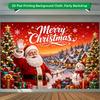 1Pcs Merry Christmas Santa Claus Gifts Decoration Background Winter Backdrop For Photo Studio Photo Booth Party