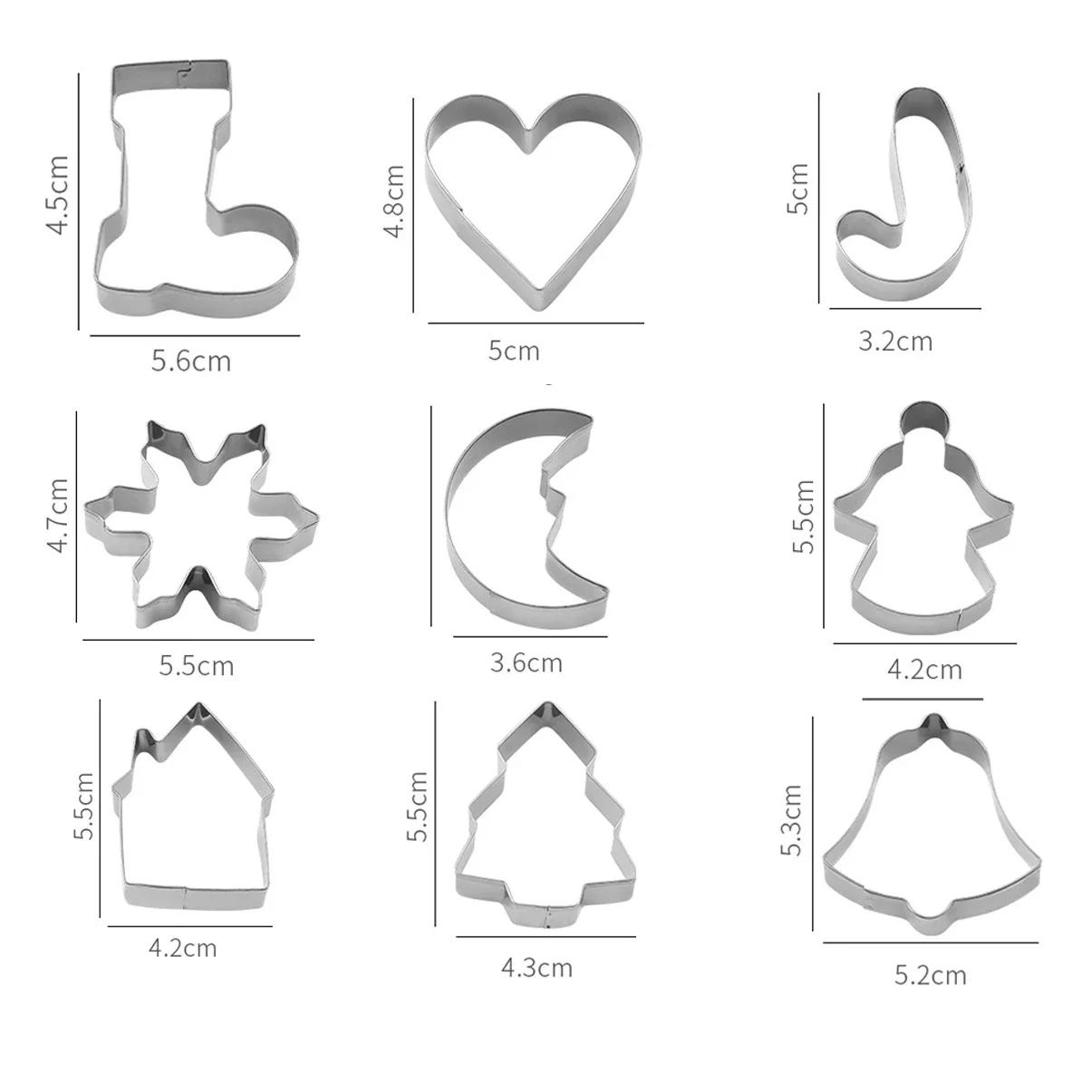 

Jam Sandwich 3D Christmas Digital Moulds Cookie Cutter Pastry Xmas Tree Snowflake Shape Biscuit Mould Baking Tools Birthday