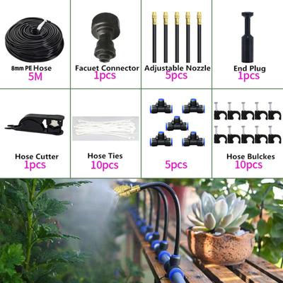 Drip Irrigation System Garden Watering System with 360 Degree Adjustable Nozzles Mist Irrigation System for Garden Yard Lawn Plants