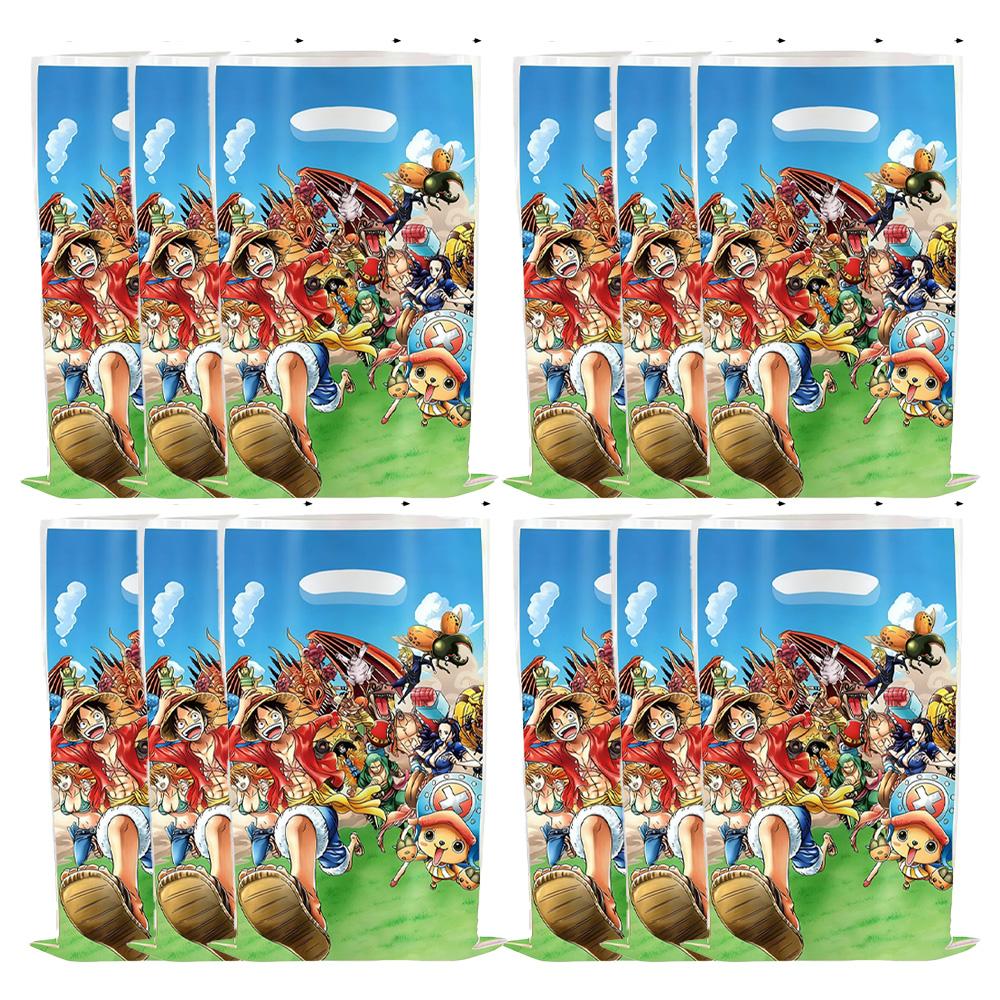 One Piece Themed Party Gift Bag Birthday Decoration Giveaway Bag Cartoon Luffy Suitable For Birthday Party Candy Packaging Bag