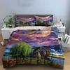Willow Tree and Waterwheel. Bedding Sets Duvet Cover Sets Duvet Covers Pillowcases(1 * Duvet Cover 2 * Pillowcases Without Duvet Insert)
