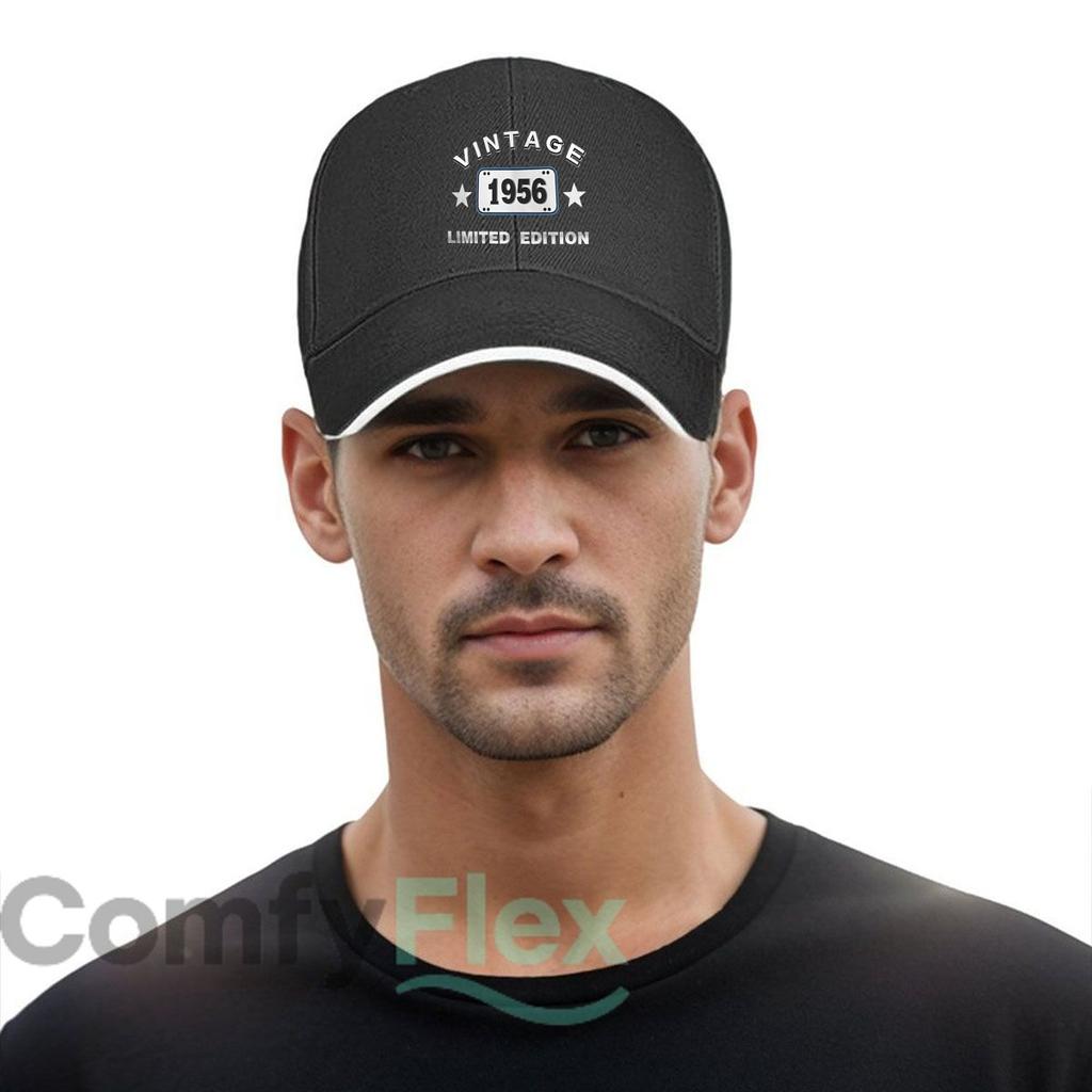 Vintage 1956 Retro Art Hip Hop Hat Fashion Outdoor Sports Sandwich Baseball Cap