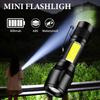 Mini Torch LED Rechargeable Flashlight Portable USB Charging Flashlight High Power Bank Camping Waterproof Long Range Lantern