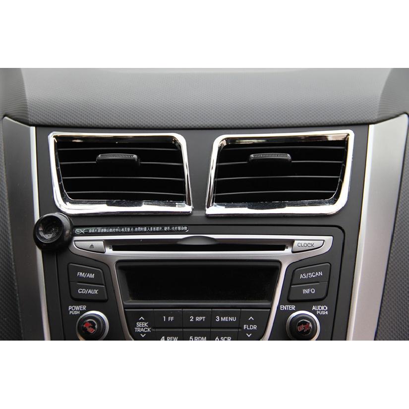 12-piece air conditioning air outlet door handle cover ABS chrome decoration for Solaris accent car hatchback 2011-2015