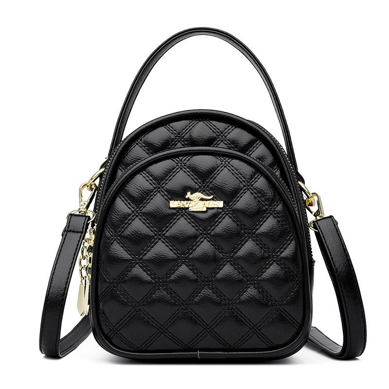 Diamond Embroidered Thread Women's Bag Mother Mobile Phone Bag Niche Double-layer Crossbody Bag Hand-held One-shoulder Crossbody Bag Bag