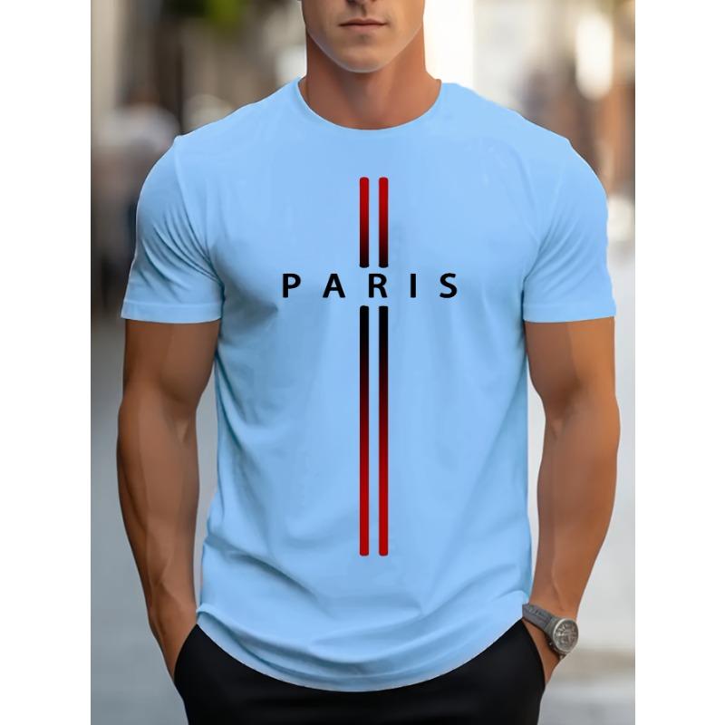 Sommer Stilvolles Paris 3D-Druck Herren T-Shirt - Bequem Langlebig & Pflegeleicht Ideale T-Shirts