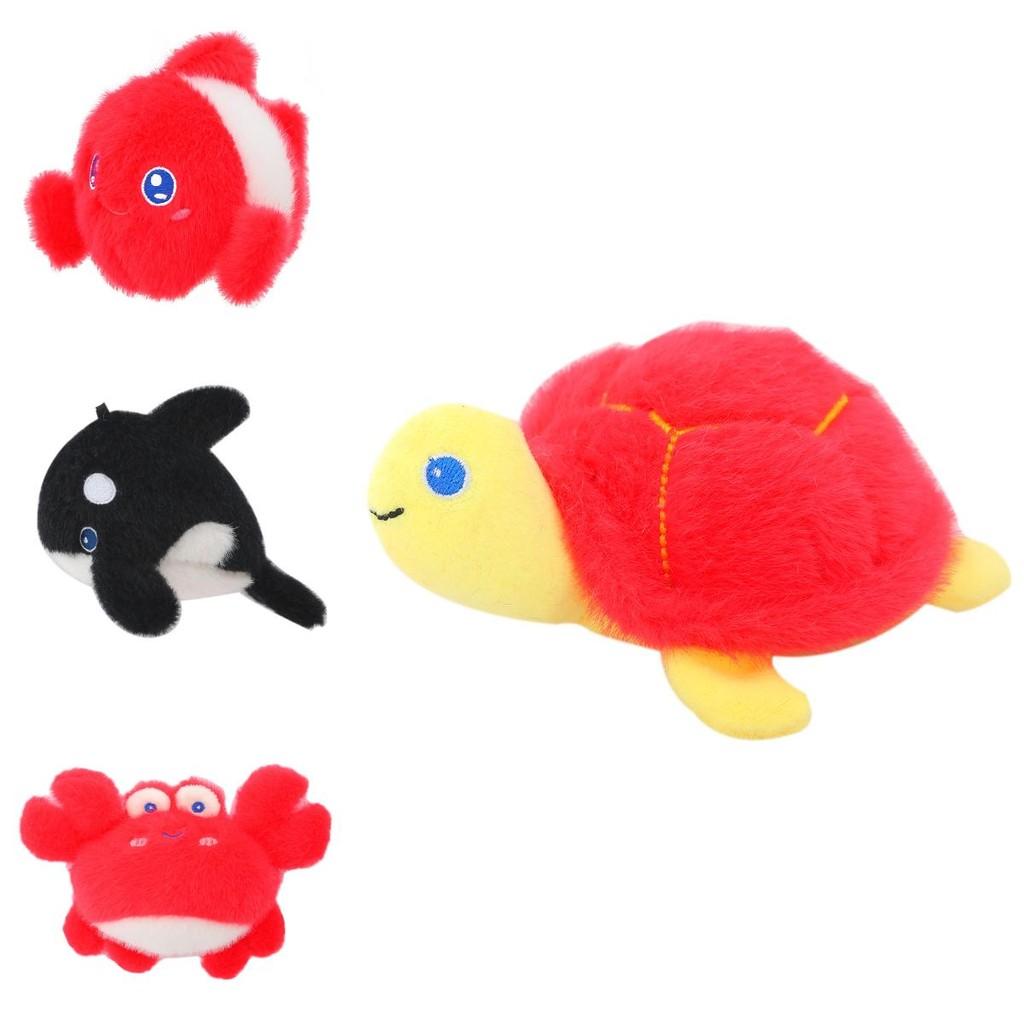 Delightful Ocean Animal Plush Keychain Assortment Available In Multiple Fun Colors