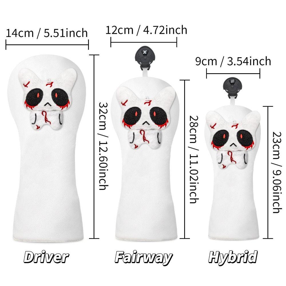 Duurzame Golf Head Covers Witte Golf Putter Cover Stijlvolle Golf Club Cover Golfbaan