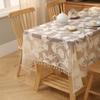 Elegant Pastoral Cotton-Linen Lace Tablecloth: Artistic, Dustproof, Non-Slip, Heat-Resistant, Hollow Design