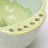 Ceramic Berry Bowl - Self Spinning Vortex Fruit Washer with Quick Drain Smooth Glaze Produce Rinser for Strawberries Blueberries Grapes Kitchen