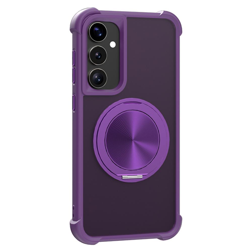 For Samsung Galaxy S25+/S24+ Magnetic Case CD Vein Kickstand TPU + PC Phone Cover