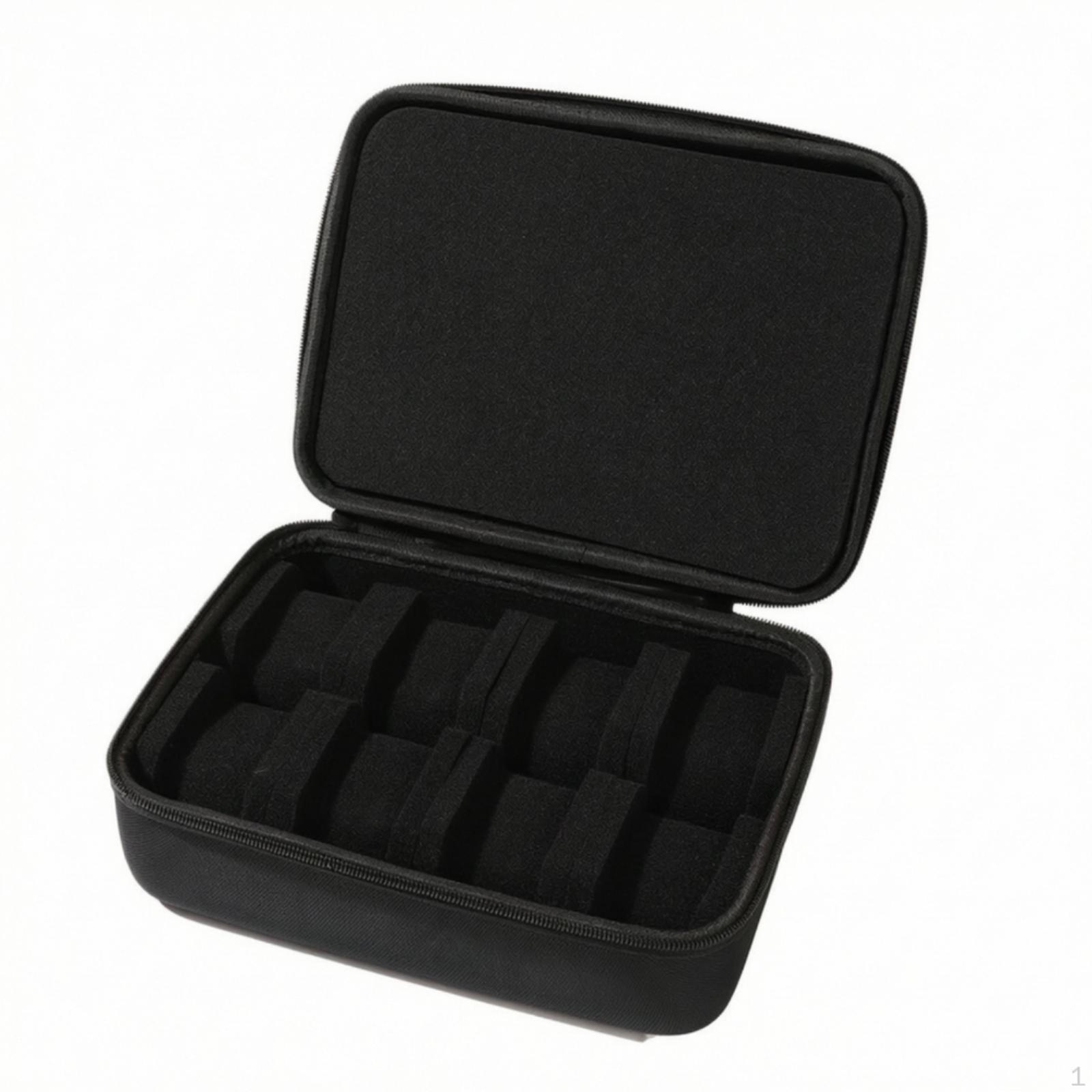 Watch Case with 8 Slots Portable Storage Zippered for Commuters