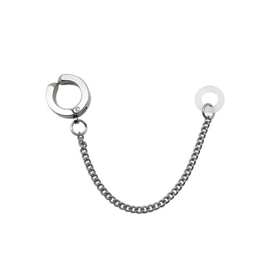Stylish Wireless Earphones Titanium Steel Protective Chain Earrings for AirPods