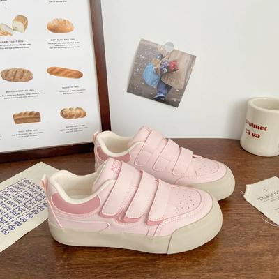 Rzep gruba podeszwa buty damskie niszowy design buty codzienne wszechstronne sportowe białe buty