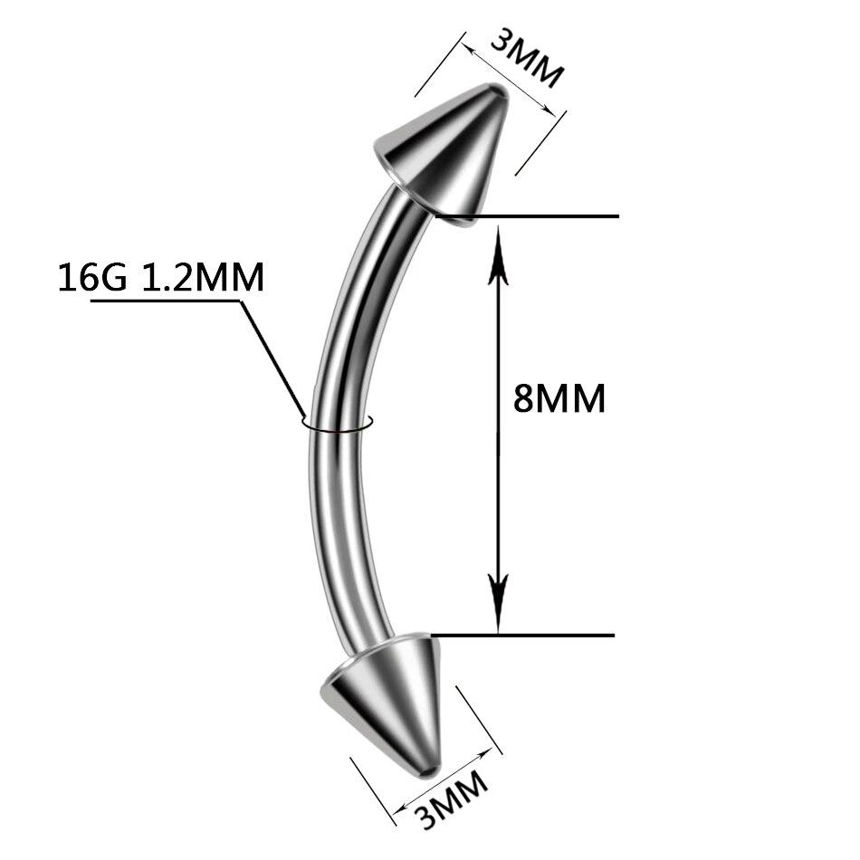 

Смешанные кольца для бровей, кольца для губ, кольцо в носу, серьги-кольца для пирсинга для женщин и мужчин, хирургическая сталь 316L, винтовой конус, ювелирные изделия для тела 1,2*8*3 мм