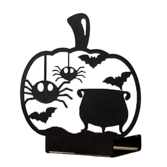 

Подсвечник в виде тыквы на Хэллоуин, сова, летучая мышь, паук, привидение, подставка для свечей в виде чайной свечи, металл C