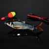 Rechargeable LED Electric Multi-Section Vibrating Fish Lure with Propeller Motor