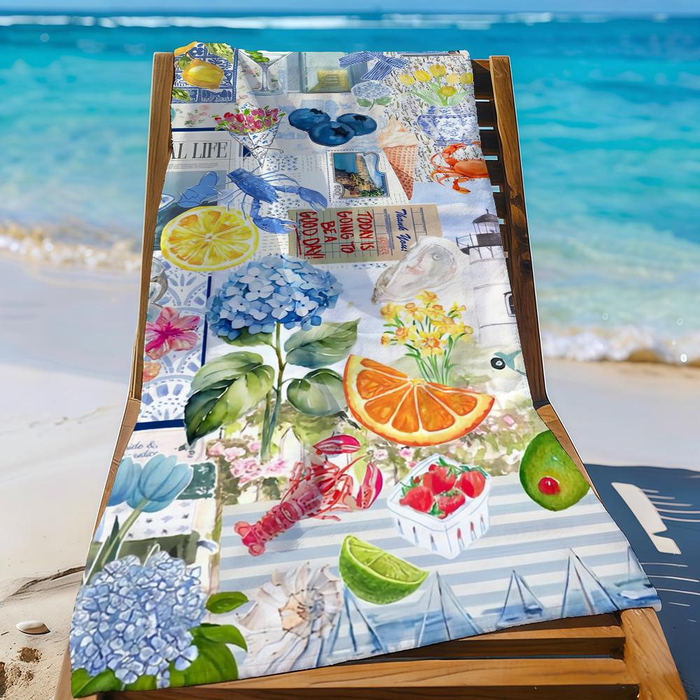 The Summer Lemon Towel For Swim Yoga Gym Quick Drying Soft and skin-friendly Beach Towels All-Season
