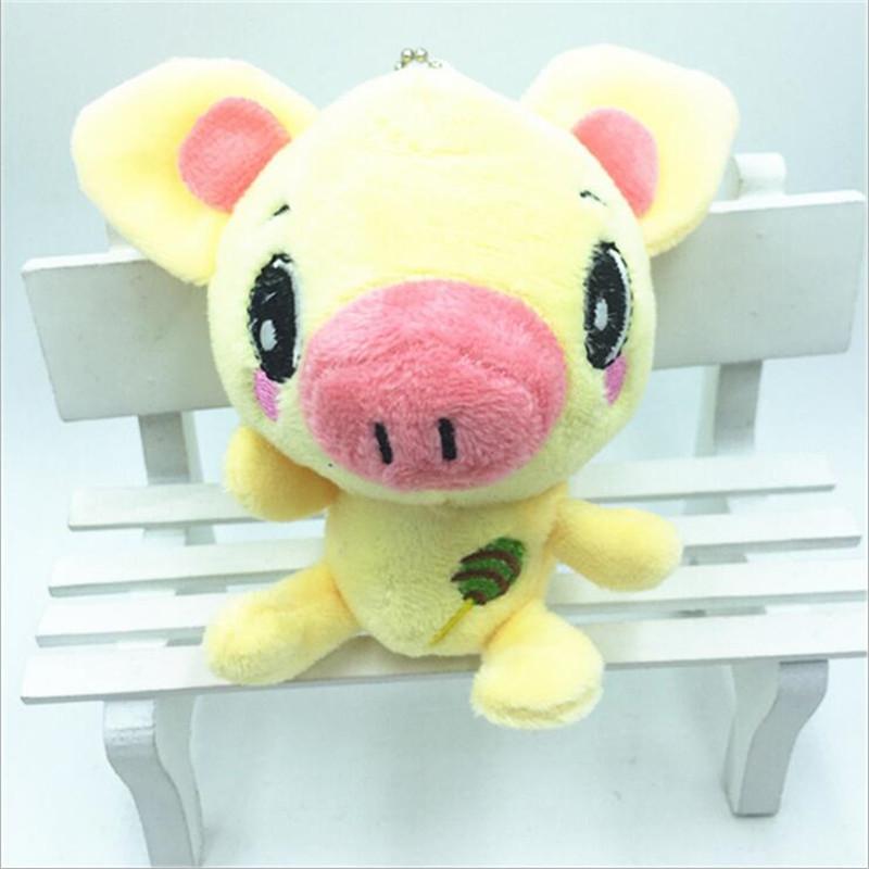Cute Toys Pig Doll Pendant Mini Sitting Posture Animals Plush Toy Keychain Accessories 11CM Christmas Gift for Girl