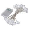 Globe String Lights Battery Powered Type Colored IP66 Waterproof LED Bulb String Lights for Christmas Holiday Decorations