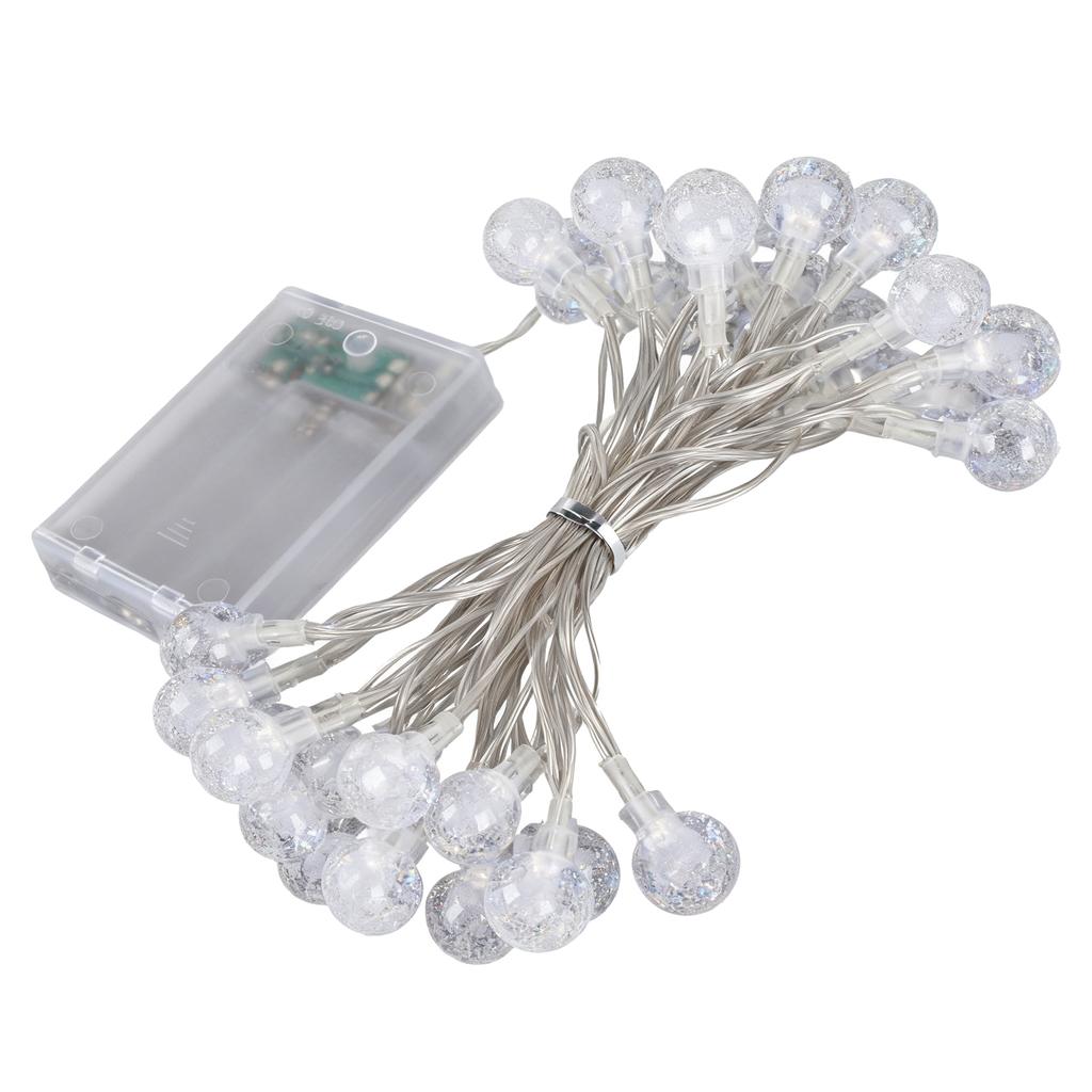 Globe String Lights Battery Powered Type Colored IP66 Waterproof LED Bulb String Lights for Christmas Holiday Decorations