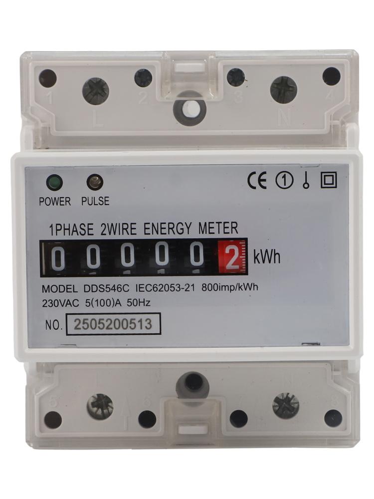 DIN Rail Installation Wattmeter Pulse Indication Meter Digital Wattmeter Safe Data Transmission 5A Rated Current
