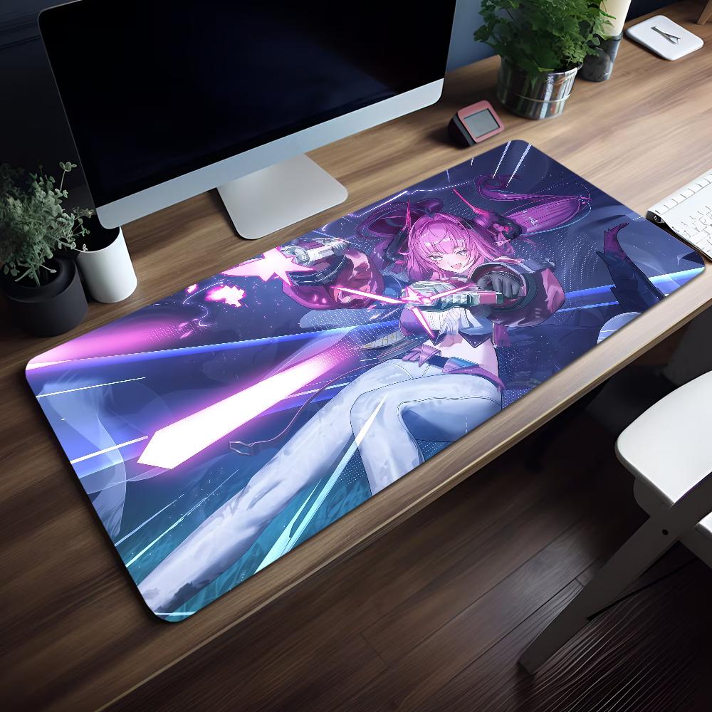 Gaming Mouse Pad Large Desk Mat Antislip Stitched Edges Stylish Warm Anime Print Extended Keyboard Mat for Gamer Office