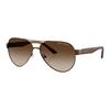 2034S Solid Design Metal Pilot Sunglasses Men Sunglasses Brown 0AX2034S-605813