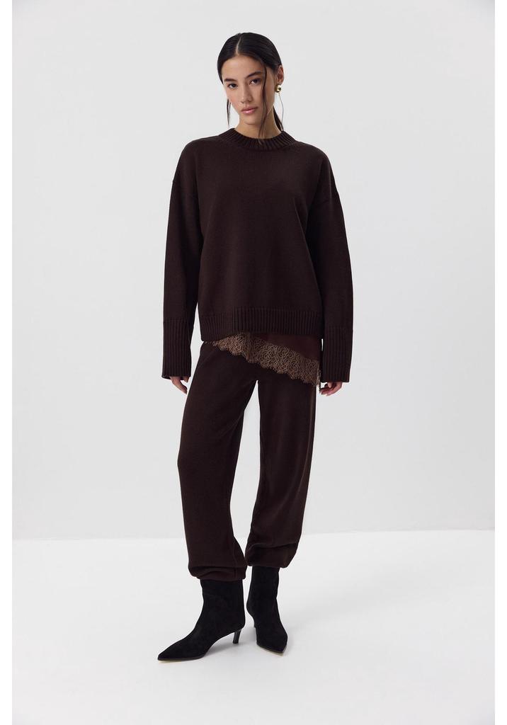 2026 European & American Loose Round Neck Cotton Sweater: Women's Solid Knit, Lazy Style, Long Sleeve Pullover for Spring & Autumn