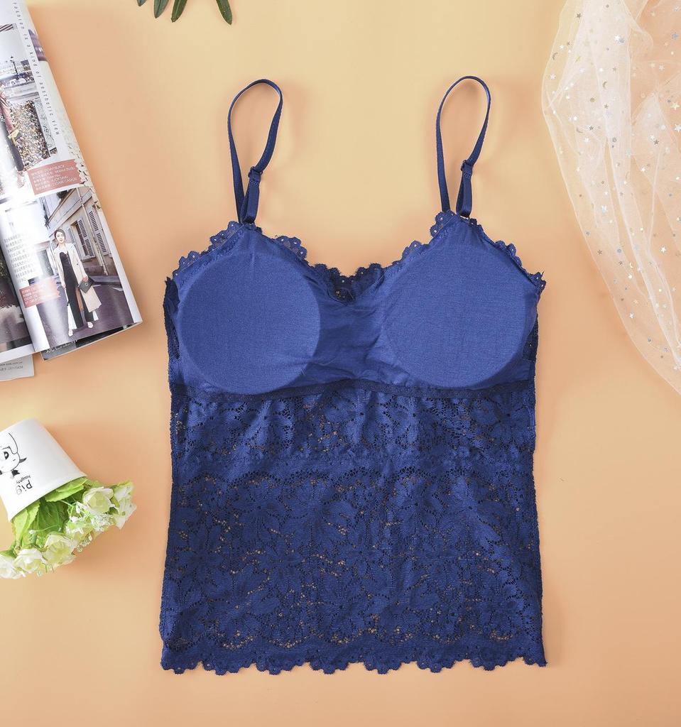 Lace Backless Camisole Top with Padded Bra – Women's Inner Wear & Sports Bra