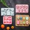 Halloween Silicone Mold Ghosts Pumpkins Bats Haunted Houses Tombstones Designs Baking Mold Chocolate Cakes Soaps Cookies Mold