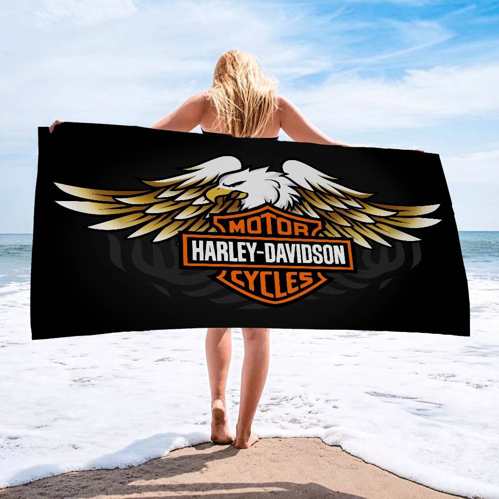 Madingas Motociklo H-Harley-D-Davidson Mikropluošto Spausdintas Paplūdimio Rankšluostis Kalnų Kopimas Joga Paplūdimio Bėgimas Sugeriantis Minkštas Rankšluostis