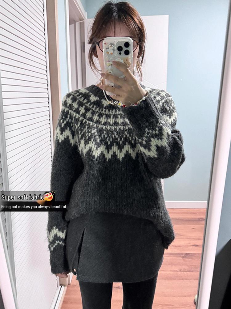 Women's Gray Wool Blend High-Waist Slimming A-line Short Skirt Pants - Winter 2026 Trendy Hip-Hugging Design