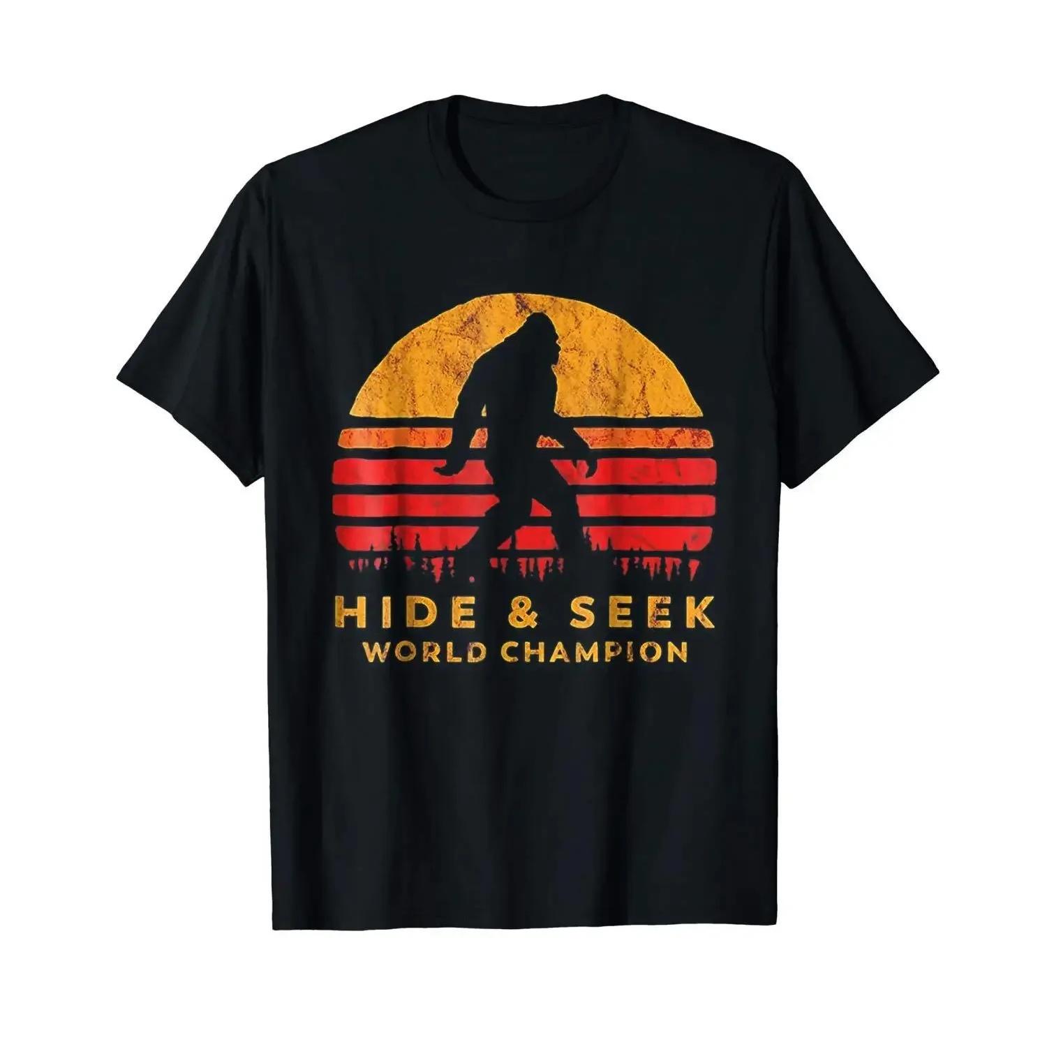 

Hot Sale Hide And Seek World Champion Vintage Bigfoot T-Shirt 100% Cotton O-Neck Short Sleeve Casual Mens T-shirt Size S-3XL S чёрный