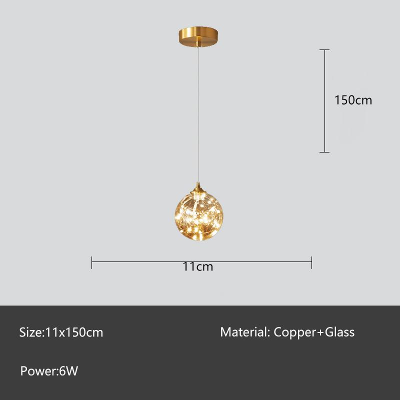 

Светодиодная люстра для гостиной, спальни, столовой, кухни, потолочный подвесной светильник, стеклянный шар в стиле скандинавского дизайна 3 Color Dimming