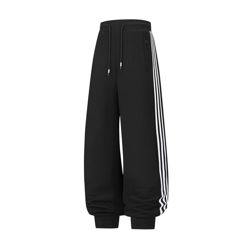 

Три смужки з чистої бавовни Високоякісні спортивні штани з хутром чорнобурки та оксамитом, Повсякденні штани, Вільні спортивні штани L