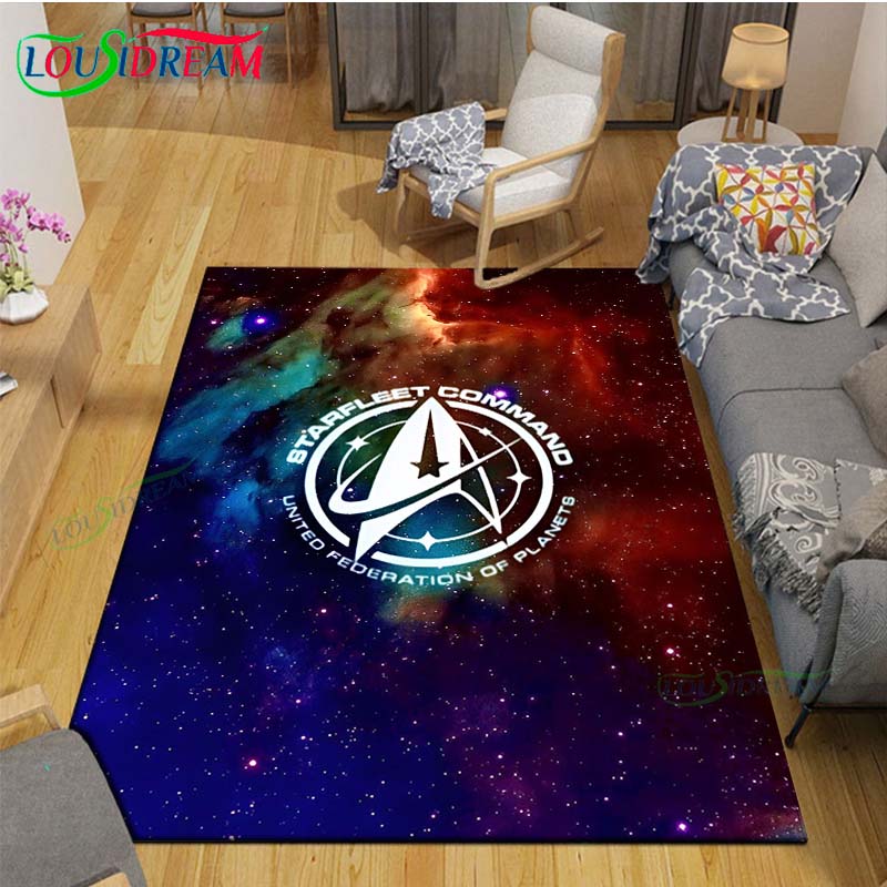 Fashion Famous Films S-Star-T-Trek Carpet Living Room Bedroom Bedside Mat Fashion Floor Mat Area Rug Door Mat Bedroom Decoration