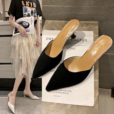 Dames sandalen dames dunne hakken 2025 nieuwe zomer dames schoenen mode veelzijdige hoge hakken coole slippers dames buitenkleding medium hak